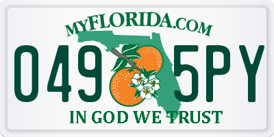 FL license plate 0495PY