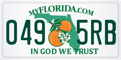 FL license plate 0495RB