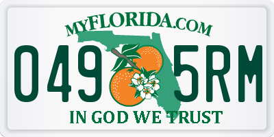 FL license plate 0495RM