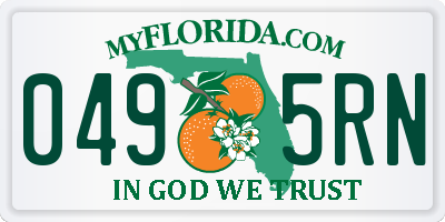 FL license plate 0495RN