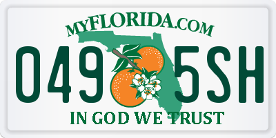 FL license plate 0495SH