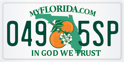 FL license plate 0495SP