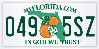 FL license plate 0495SZ