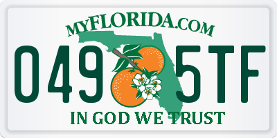 FL license plate 0495TF