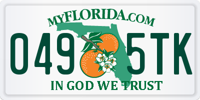 FL license plate 0495TK