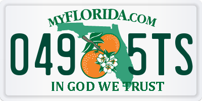 FL license plate 0495TS