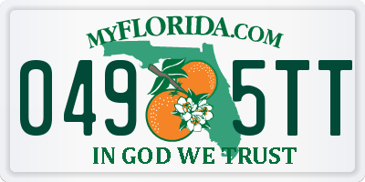 FL license plate 0495TT