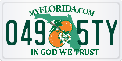 FL license plate 0495TY