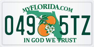 FL license plate 0495TZ