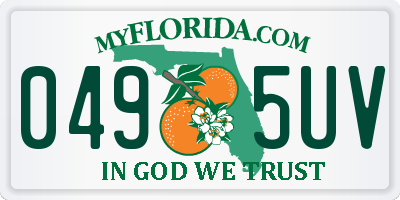 FL license plate 0495UV