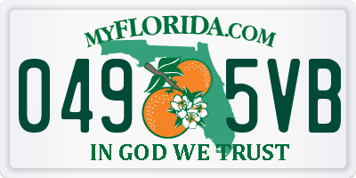 FL license plate 0495VB
