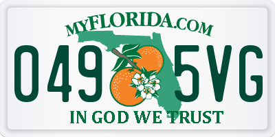 FL license plate 0495VG
