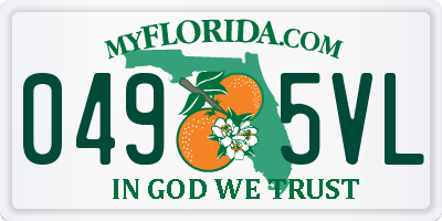 FL license plate 0495VL