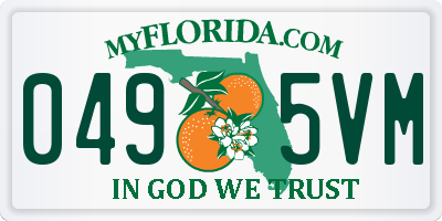 FL license plate 0495VM
