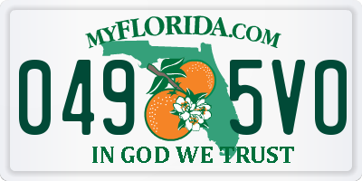 FL license plate 0495VO