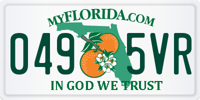 FL license plate 0495VR