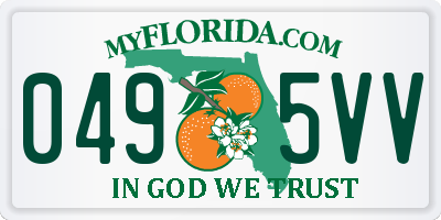 FL license plate 0495VV