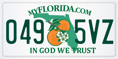 FL license plate 0495VZ