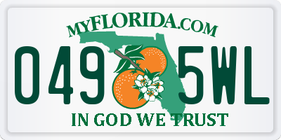 FL license plate 0495WL