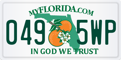FL license plate 0495WP