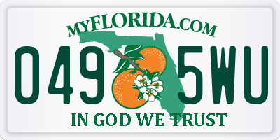 FL license plate 0495WU