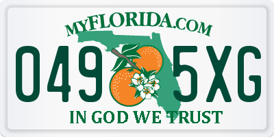 FL license plate 0495XG