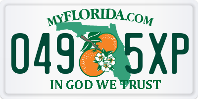 FL license plate 0495XP