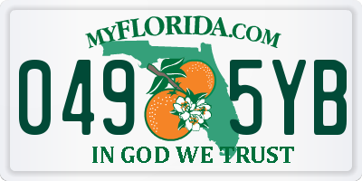 FL license plate 0495YB