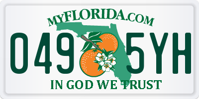 FL license plate 0495YH