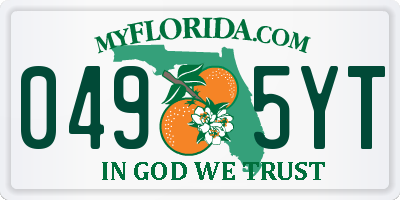 FL license plate 0495YT