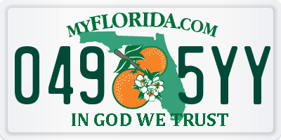 FL license plate 0495YY