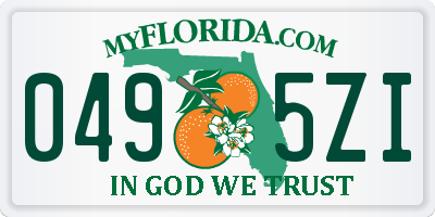 FL license plate 0495ZI