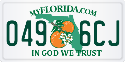 FL license plate 0496CJ