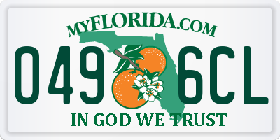 FL license plate 0496CL