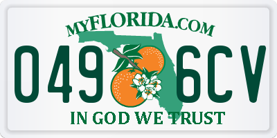 FL license plate 0496CV