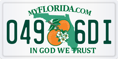 FL license plate 0496DI