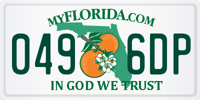 FL license plate 0496DP