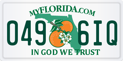 FL license plate 0496IQ