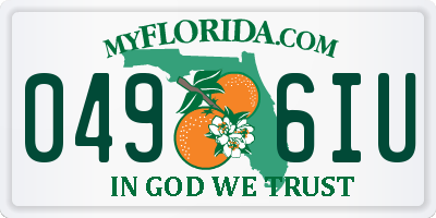 FL license plate 0496IU