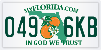 FL license plate 0496KB