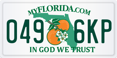 FL license plate 0496KP