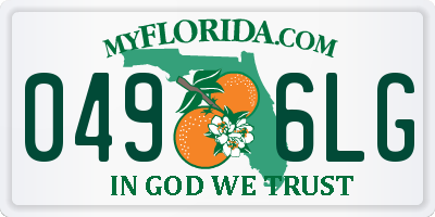 FL license plate 0496LG
