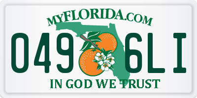 FL license plate 0496LI