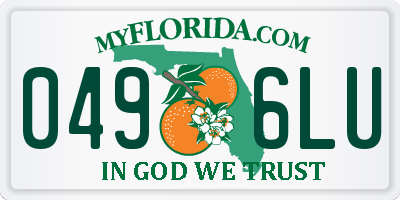 FL license plate 0496LU