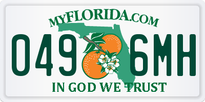 FL license plate 0496MH