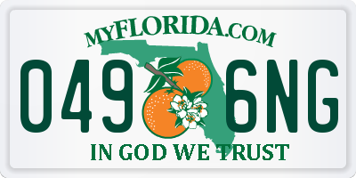 FL license plate 0496NG