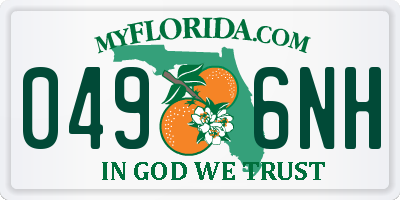 FL license plate 0496NH