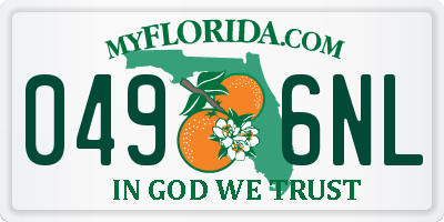 FL license plate 0496NL