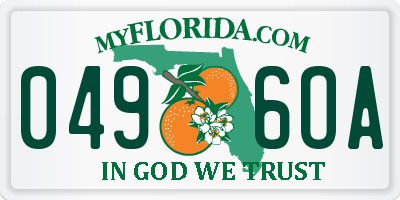 FL license plate 0496OA