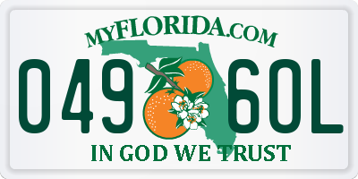 FL license plate 0496OL